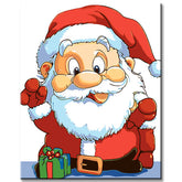 Painting by Numbers Christmas Motif with Santa Claus